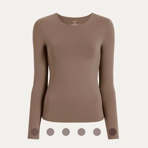Nuuds Seamless Long Sleeve Shirt Mocha - Medium